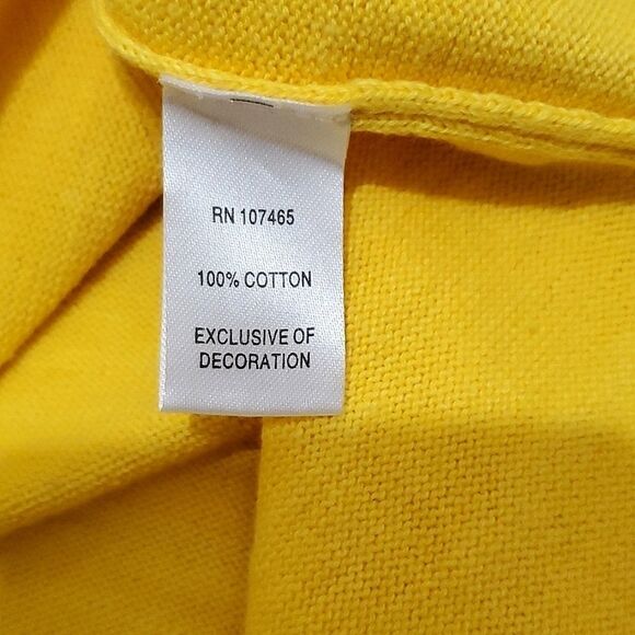 BUA/BUA RETRO SUNGLASSES SWEATER/TUNIC, Sz M, YELLOW, COTTON, NWOT - Picture 11 of 13